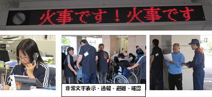 消防訓練4 非常文字表示・通報・避難・確認
