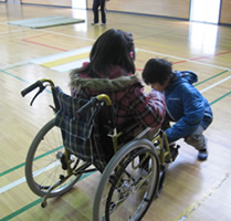 安中小学校　車椅子体験会2