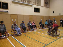 障がい児者スポーツ体験講座「車椅子バスケットボール」-2