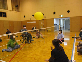 障がい児者スポーツ体験・ボランティア講座～パラリンピック種目を体験しよう～シッテングバレーボール-2
