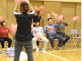 応援合戦（赤チーム）