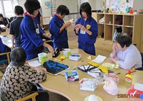 高安中学校福祉体験の様子6