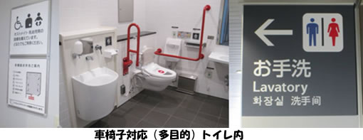 JR八尾駅見学7 「車椅子対応(多目的)トイレ内」
