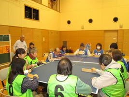 障がい児者スポーツ体験講習会・ボランティア講習会「卓球バレー」3