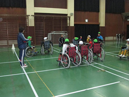 桂青少年会館車椅子ハンドボール-4
