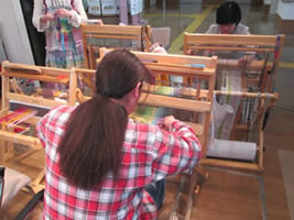 さをり織り体験・展示-5