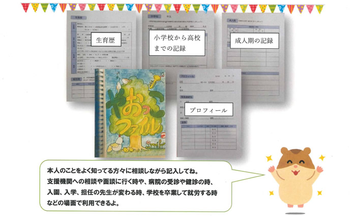 本人をよく知っている人に相談しながら記入してください。入学・卒業、就労、受診、面談など様々な場面で利用できます。